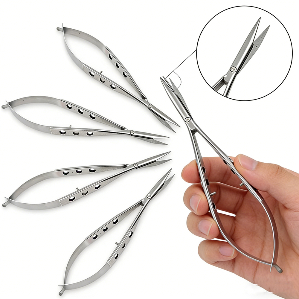 Medical Scissors - 5pcs 결막 눈 가위 무딘 곡선형